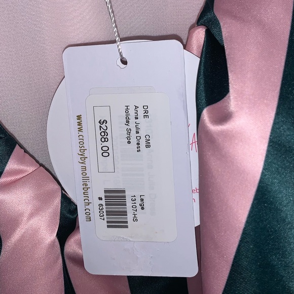 Crosby by Mollie Burch x Venita Aspen Anna Julie Dress Pink and Green St… - Picture 12 of 12